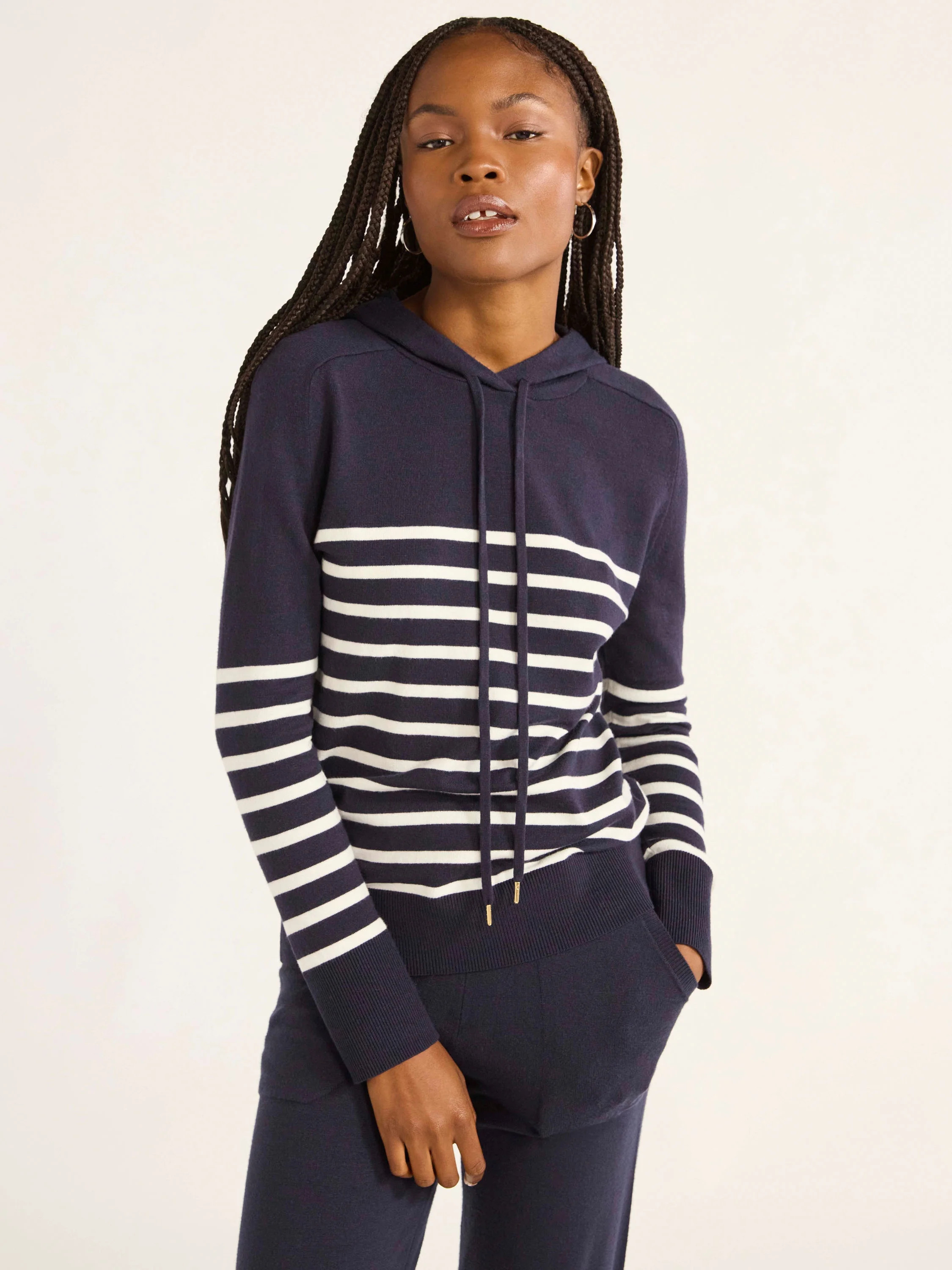 Free Assembly Women's and Women's Plus Cozy Yarn Hoodie Sweater with Long Sleeves, Sizes XS-4X | Walmart (US)