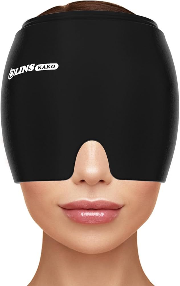 OLINS KAKO Migraine Relief Cap, Headache Cap for Migraines 360° Form Fitting Head Gel Ice Wrap C... | Amazon (US)