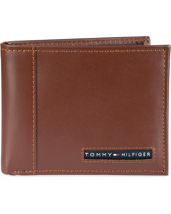 Tommy Hilfiger Men's Leather Wallet – Slim Bifold with 6 Credit Card Pockets and Removable ID W... | Amazon (US)