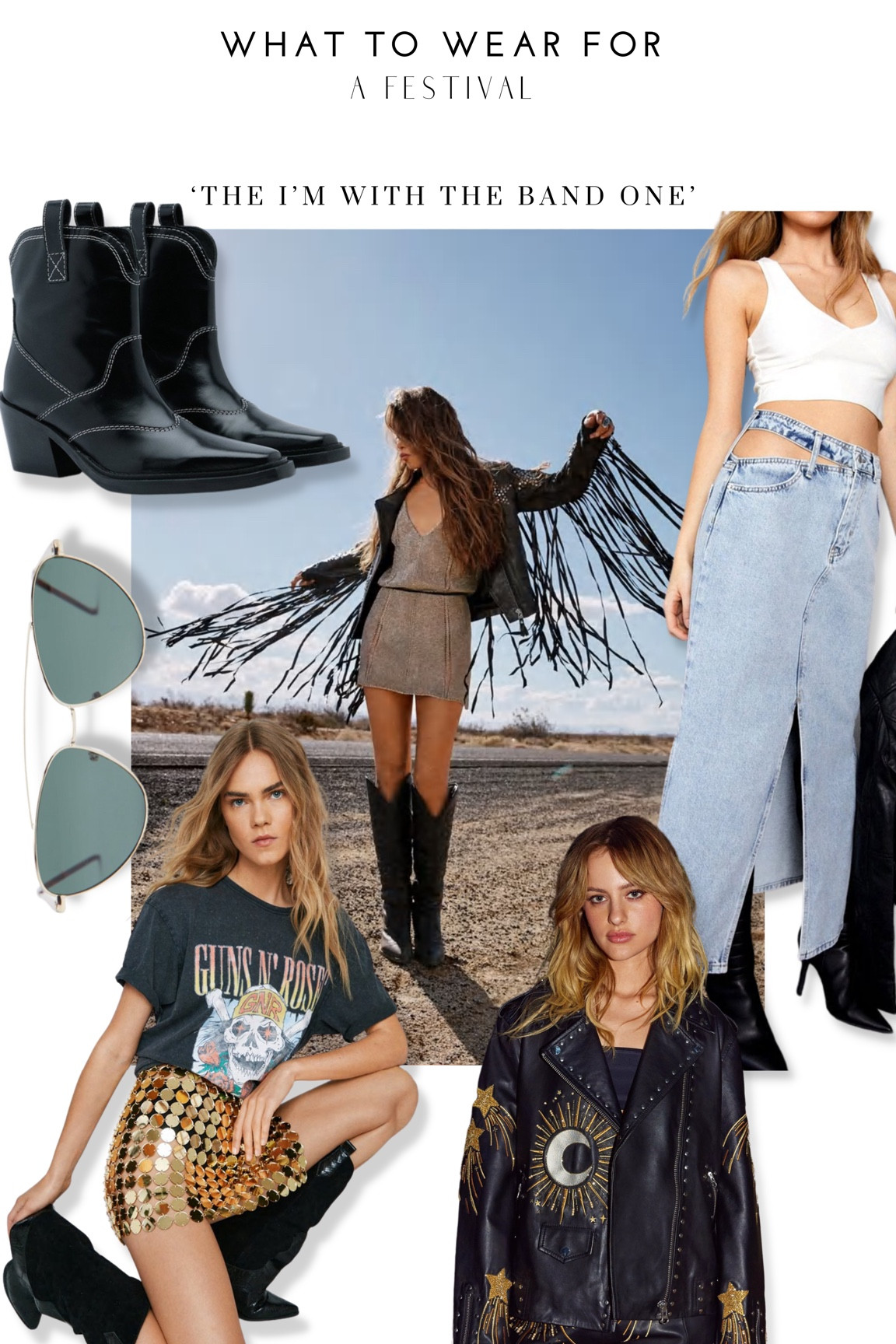 A Festival: ‘The I’m with the band one’ 

NastyGal, western boots, band tee, denim midi skirt, fringed jacket, rock n roll, punk, indie alternative style, wilderness festival (AD)

#LTKSeasonal #LTKstyletip #LTKeurope