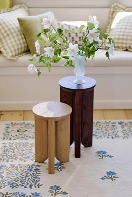 Hemi Solid Oak Wood Side Table | Anthropologie (US)