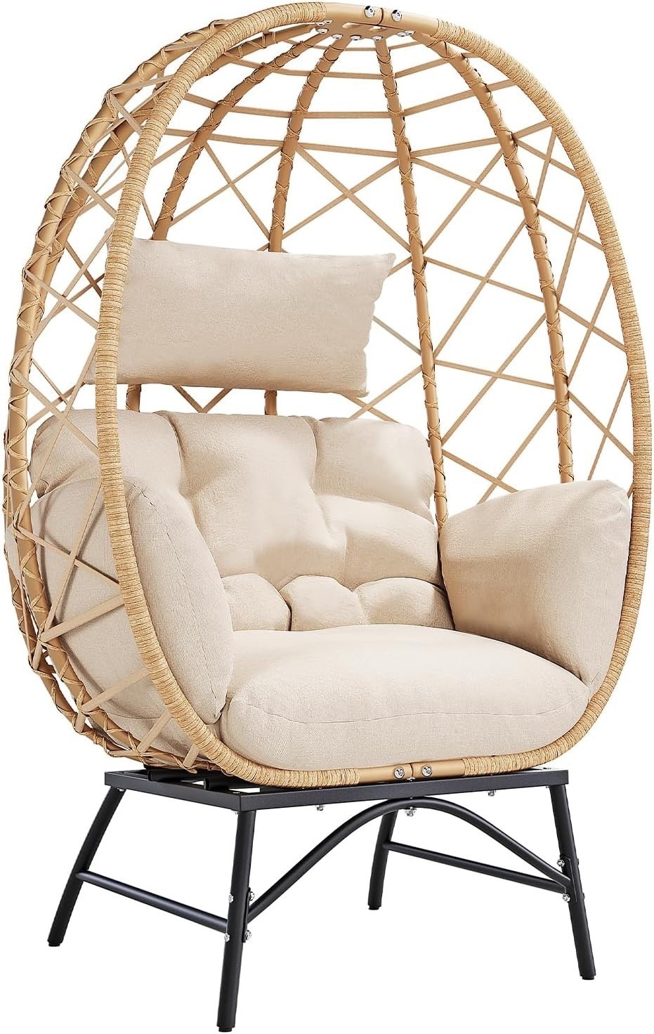 The cutest porch chair ! #eggchair #outdoorfurniture #homedecor