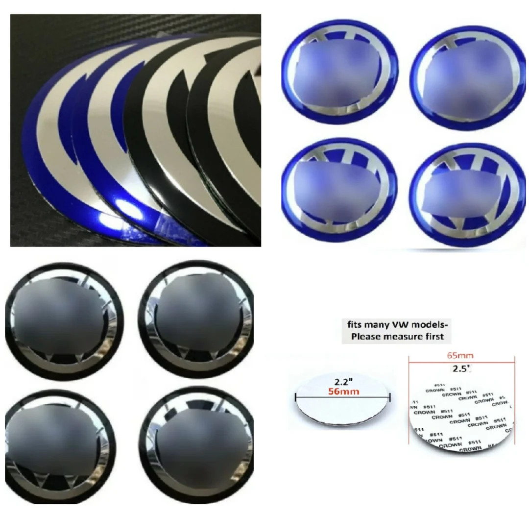 Set of 4pc Wheel Center Hub Cap Decals Emblem Domed Adhesive Metal Stickers - Etsy | Etsy (US)