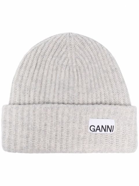 rib-knit logo-patch beanie | Farfetch (UK)