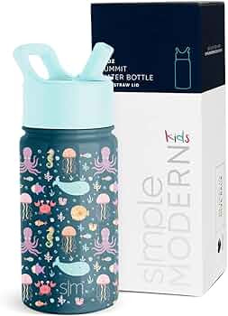Simple Modern Kids Water Bottle with Straw Lid | Insulated Stainless Steel Reusable Tumbler for T... | Amazon (US)
