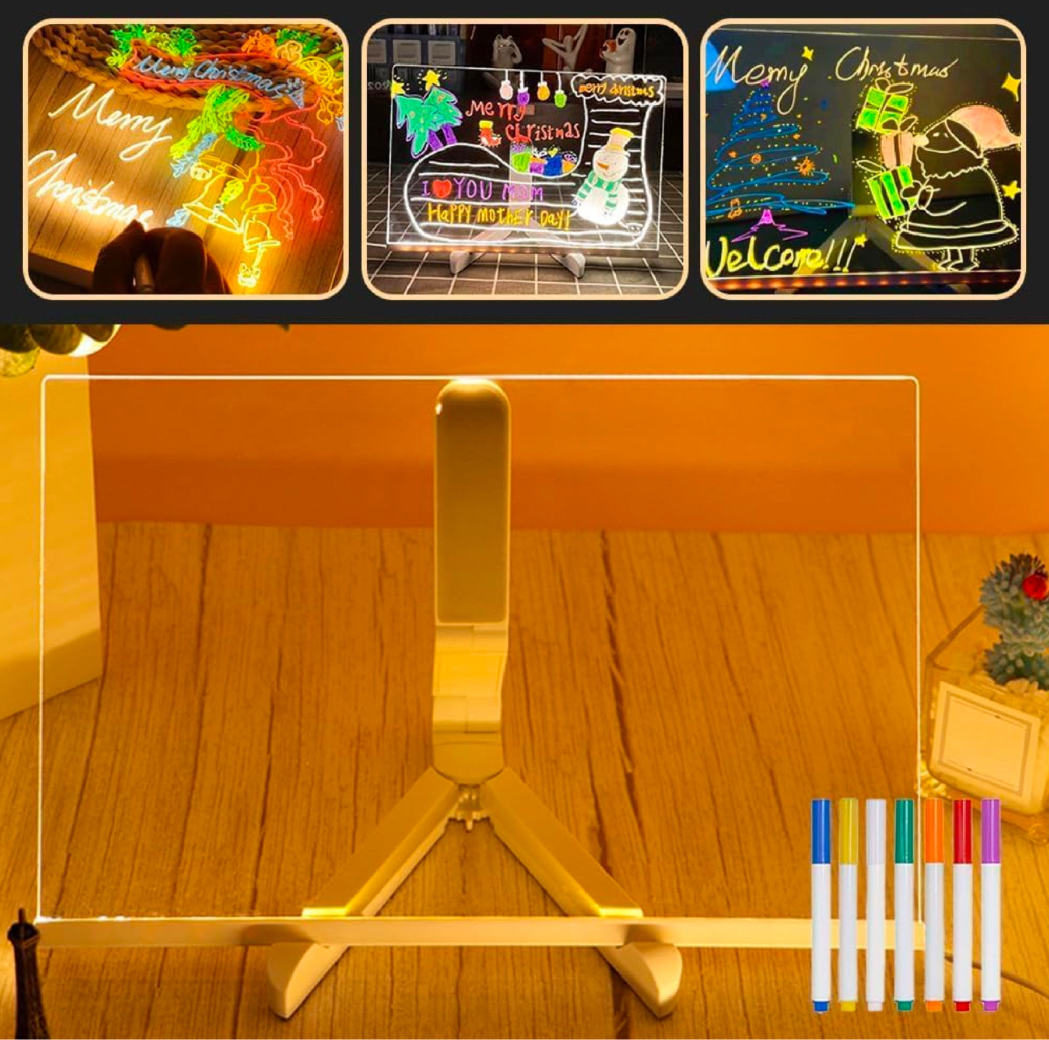 16% off 🎉

Visit the Gasuio Store
2025 New LED Note Board with Colors, Light Up Acrylic Message Board Light Up Dry Erase Board with Adjustable Stand and 7 Colors Pen, LED Illuminated Drawing Board for Office School Home (30 * 20cm)

#LTKGiftGuide #LTKKids #LTKSaleAlert