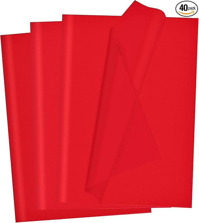 Red Tissue Paper for Gift Bags 40 Sheets Valentines Day Weddings Birthday Fall Decoration Sunflow... | Amazon (US)