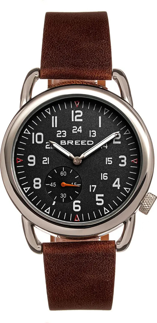 Regulator Leather-Band Watch w/Second Sub-dial | Nordstrom