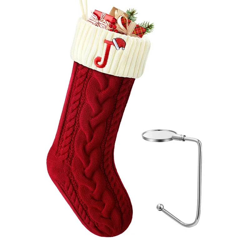 Ayieyill Christmas Stockings with Letters Super Soft Christmas Holiday Xmas Gift | 20 Inches | Re... | Walmart (US)