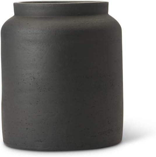 K&K Interiors 15509A-2 8.75 Inch Black Terracotta Pot | Amazon (US)