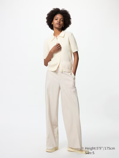 Smart Wide Trousers (Longer) | UNIQLO (UK)