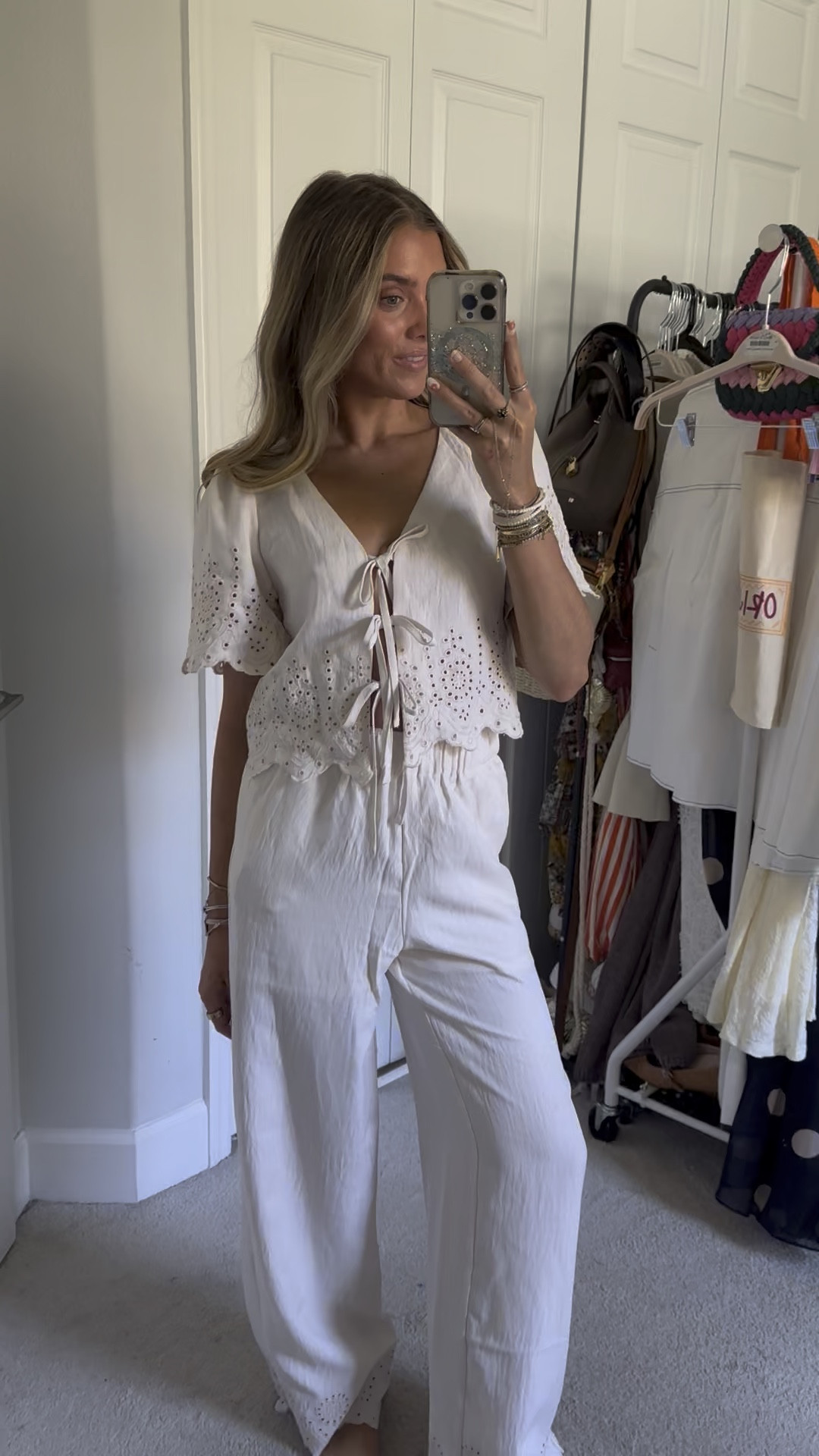 Ollie Embroidered Wide Leg Pants size SMALL. & Ollie Embroidered Blouse size SMALL @bohme my code is 20SLOANEV! 

#bohme #bohmehaul #haul #tryonhaul #tryon #tryonwithme #shoppinghaul #dresseshaul #dresseshaultryon #dresstok #maxidress #dresses #dressshopping #dressstyle #bohmeclothes

#LTKFindsUnder100 #LTKSaleAlert #LTKStyleTip