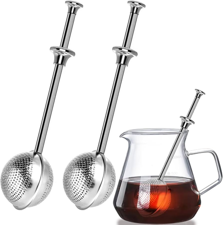 2pack Tea Ball, tea infuser for loose leaf tea, tea strainers for loose tea, stainless steel tea ... | Amazon (US)