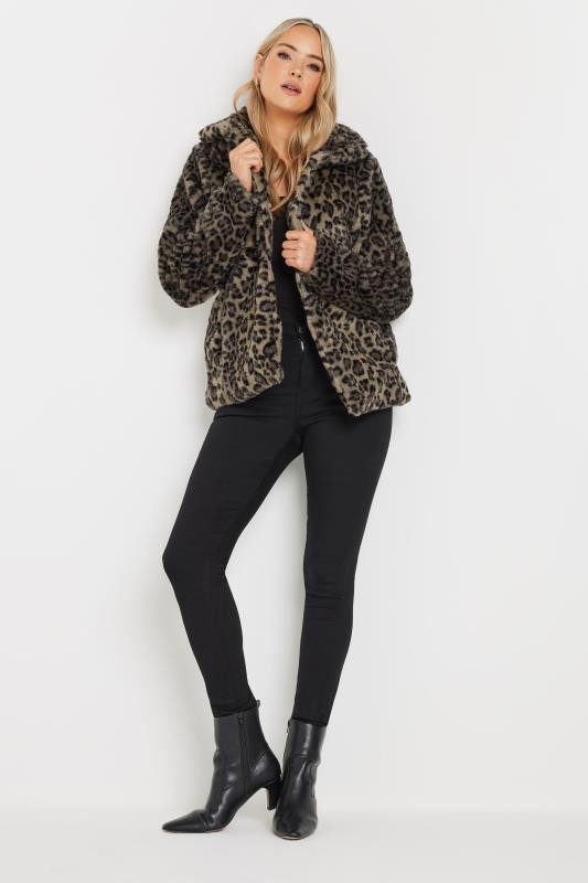 LTS Tall Brown Leopard Print Faux Fur Coat | Long Tall Sally | Yours Clothing UK