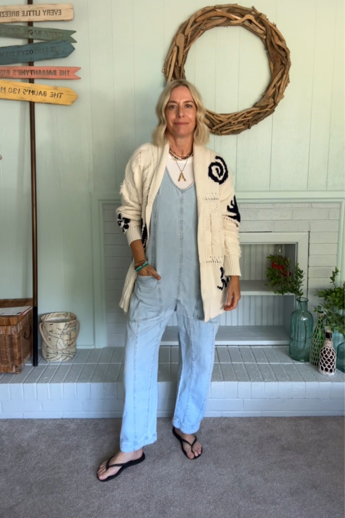 Summer Cardigan & Overalls

#LTKSeasonal #LTKStyleTip #LTKOver40