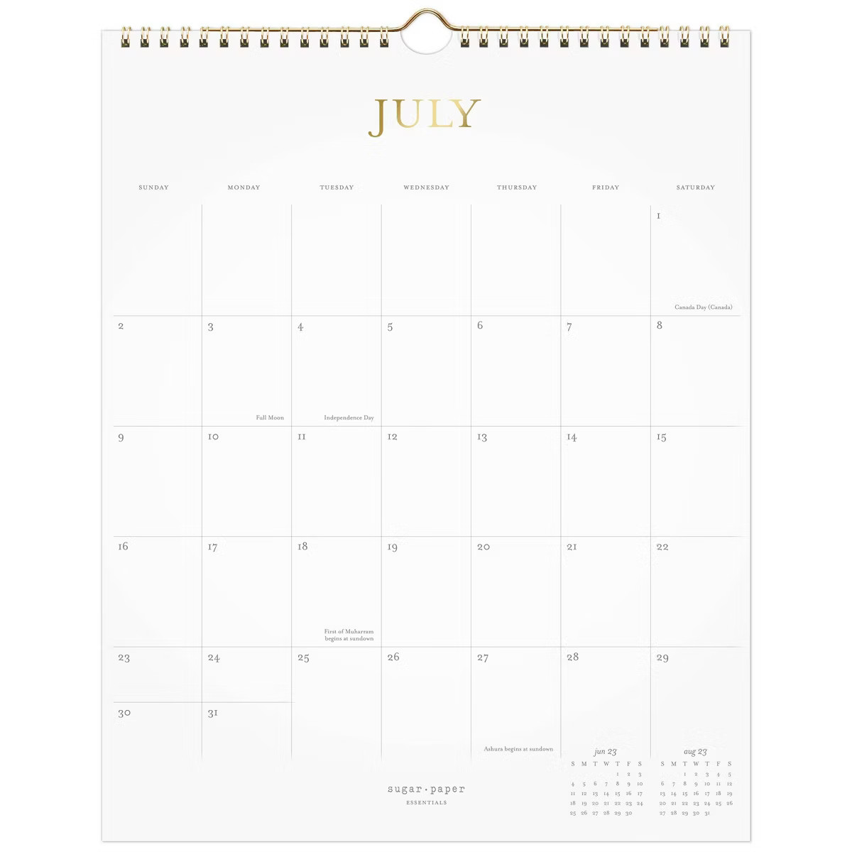 Sugar Paper Essentials 2023-24 Academic Vertical Wall Calendar 15"x12" | Target