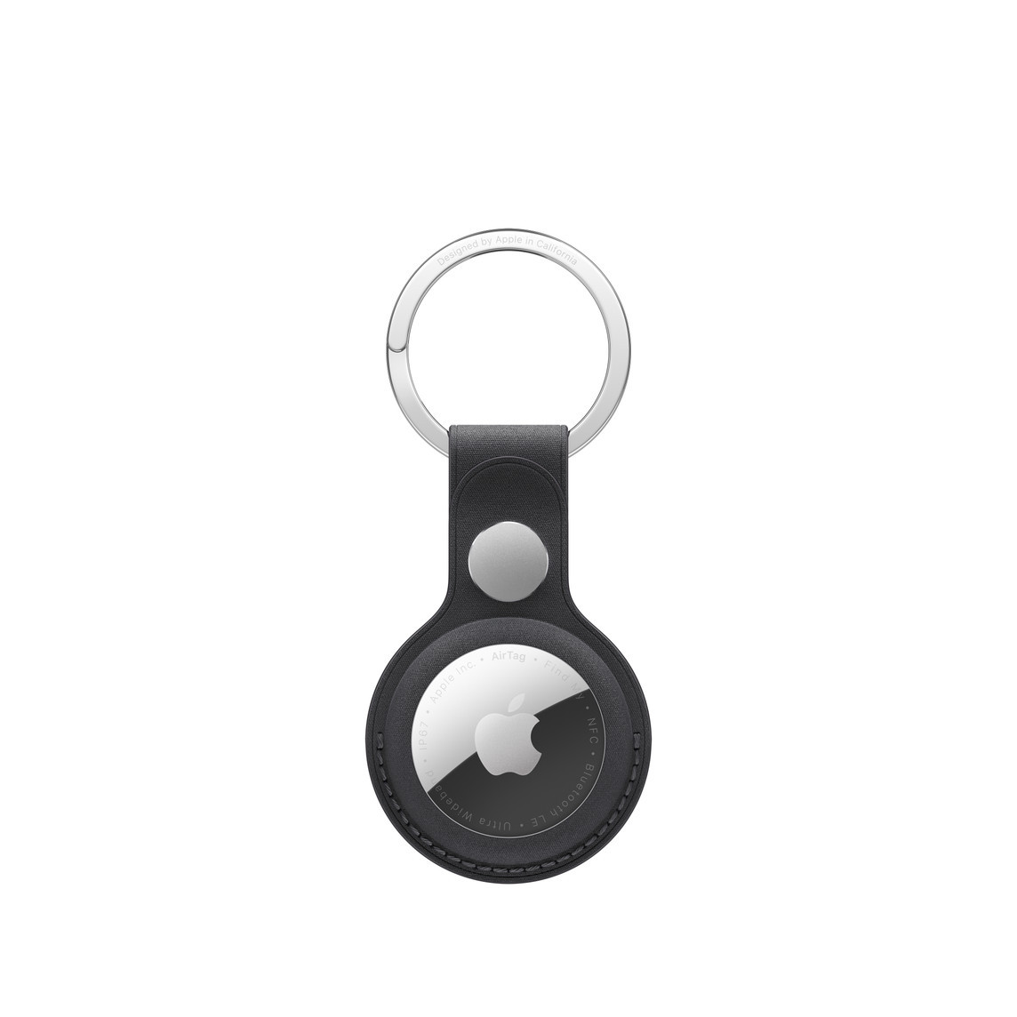 AirTag FineWoven Key Ring — Black | Apple (NZ)