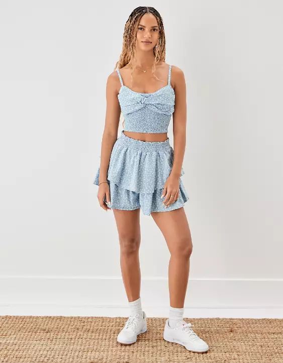 AE Smocked V-Neck Cami | American Eagle Outfitters (US & CA)
