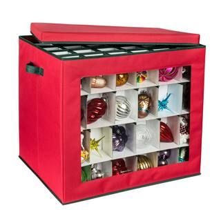 Ornament Storage Container in Red (120-Count) | The Home Depot