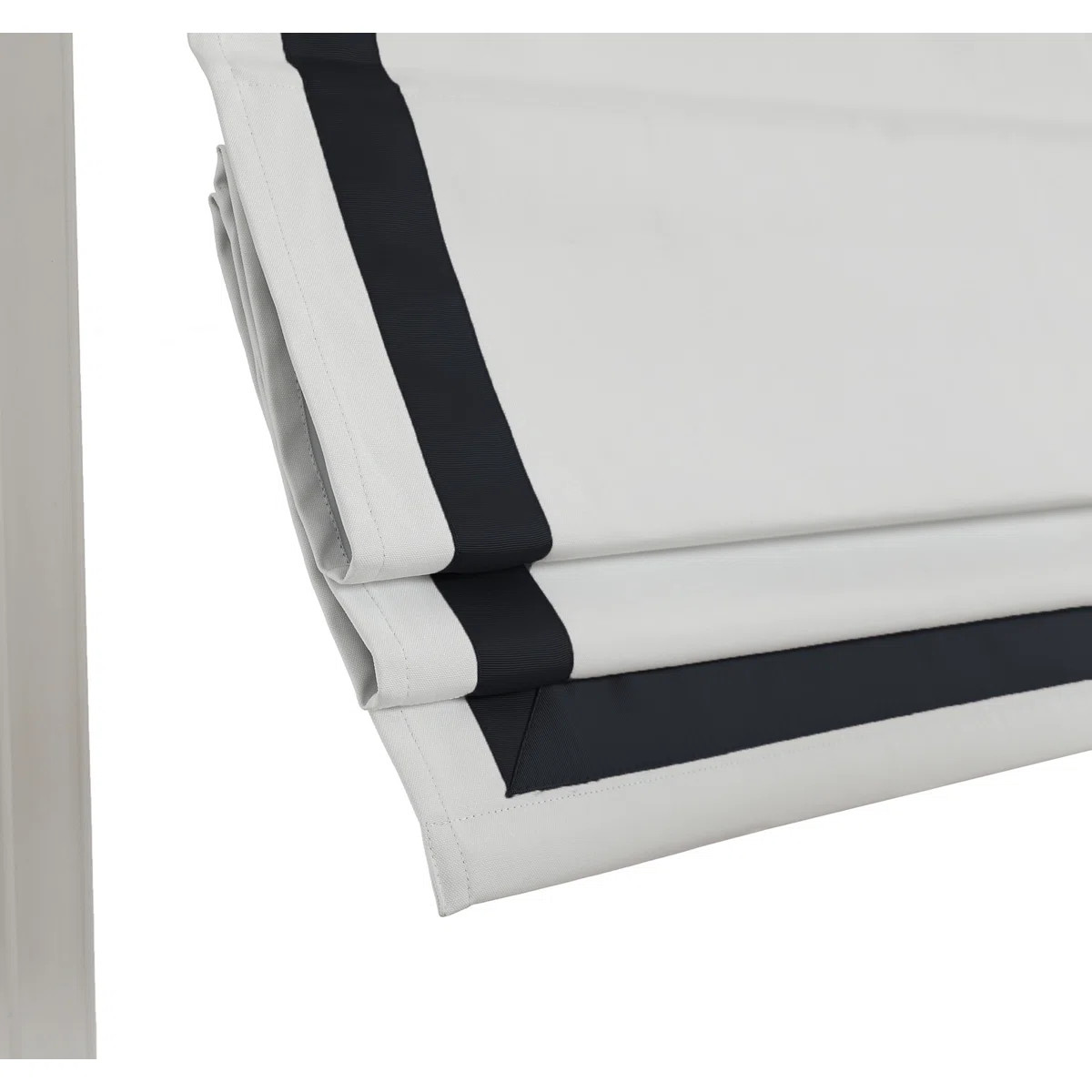 Cordless100% Blackout Roman Shades with Ribbon Border | Wayfair North America