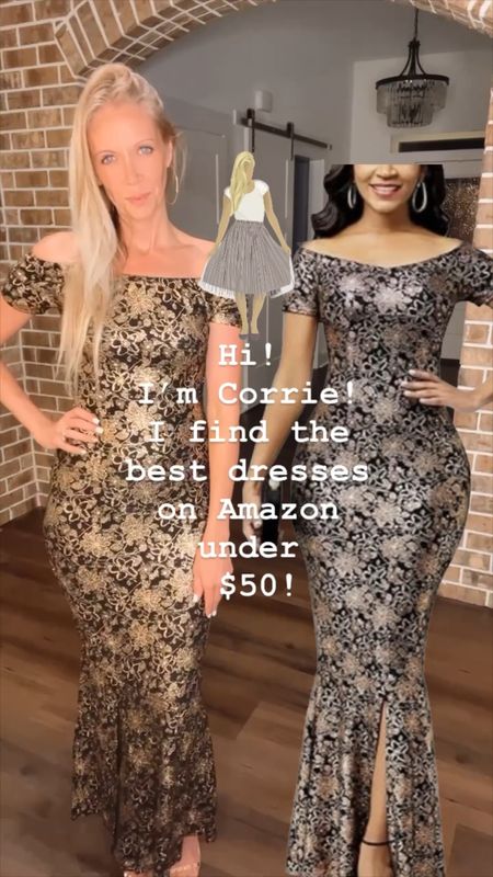 ❓🤔Do you like this dress on or off the shoulder?  Tell me in the comments on this LTK post! 
✨SIZING:
This gold maxi dress is super stretchy and comfortable.  I would recommend ordering your normal dress size—I am wearing size small.  I love that it can be worn on the shoulder or off the shoulder and doesn’t fall down! 🙌 the sparkly metallic material is a SHOWSTOPPER and this dress would be perfect as a wedding guest dress, formal gown, or a New Year’s Eve outfit!  
Do you usually wear a New Year’s Eve dress?  The sparkly the better! 🪩✨

This maxi is also great as a winter formal dress because it covers your legs so you won’t be freezing!  (I am always cold🥶🤣)


#LTKfindsunder50 #LTKHoliday #LTKwedding