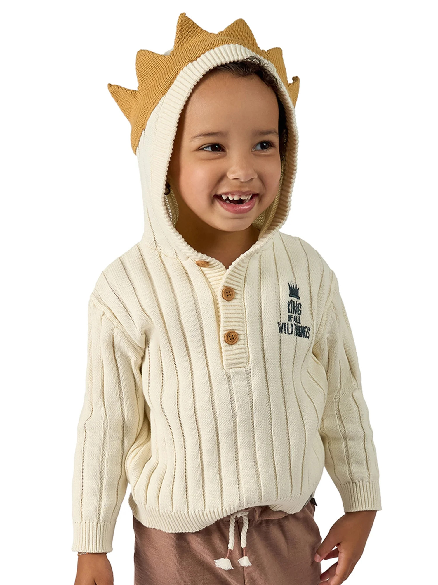 Modern Moments x Where the Wild Things Are Toddler Neutral Hooded Sweater, Sizes 12M-5T | Walmart (US)