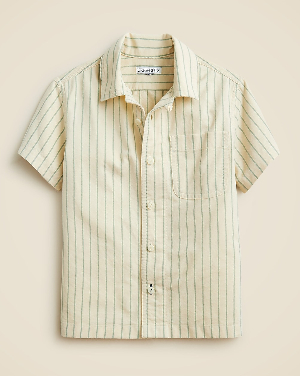 Kids' short-sleeve oxford camp shirt in stripe | J. Crew US