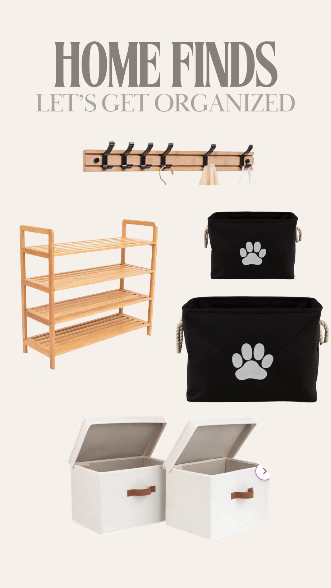 Organizational things we got for our closet under the stairs 