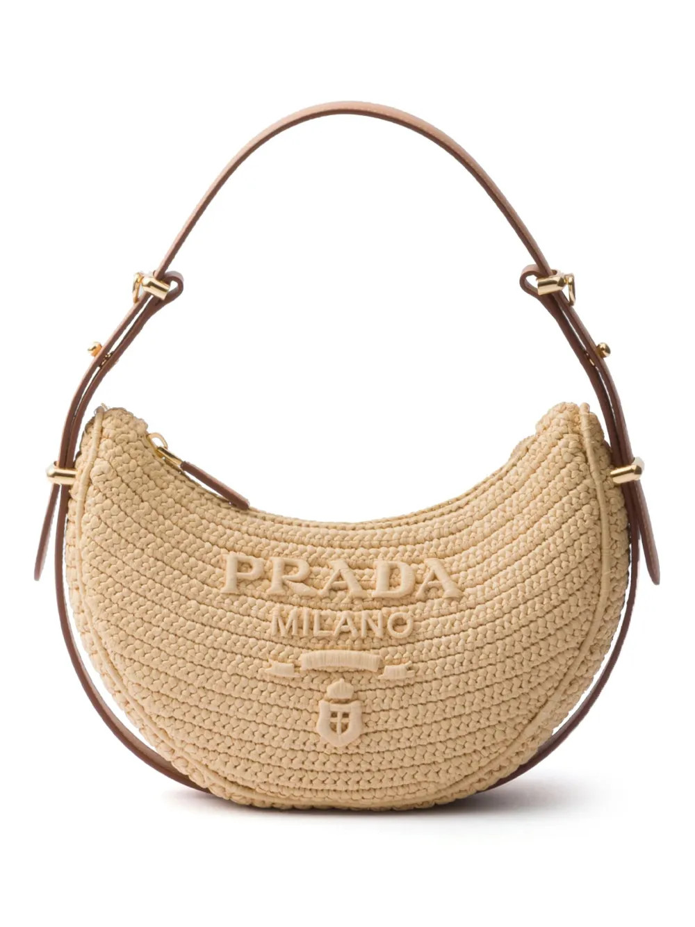 Prada Arqué Woven Shoulder Bag - Farfetch | Farfetch Global