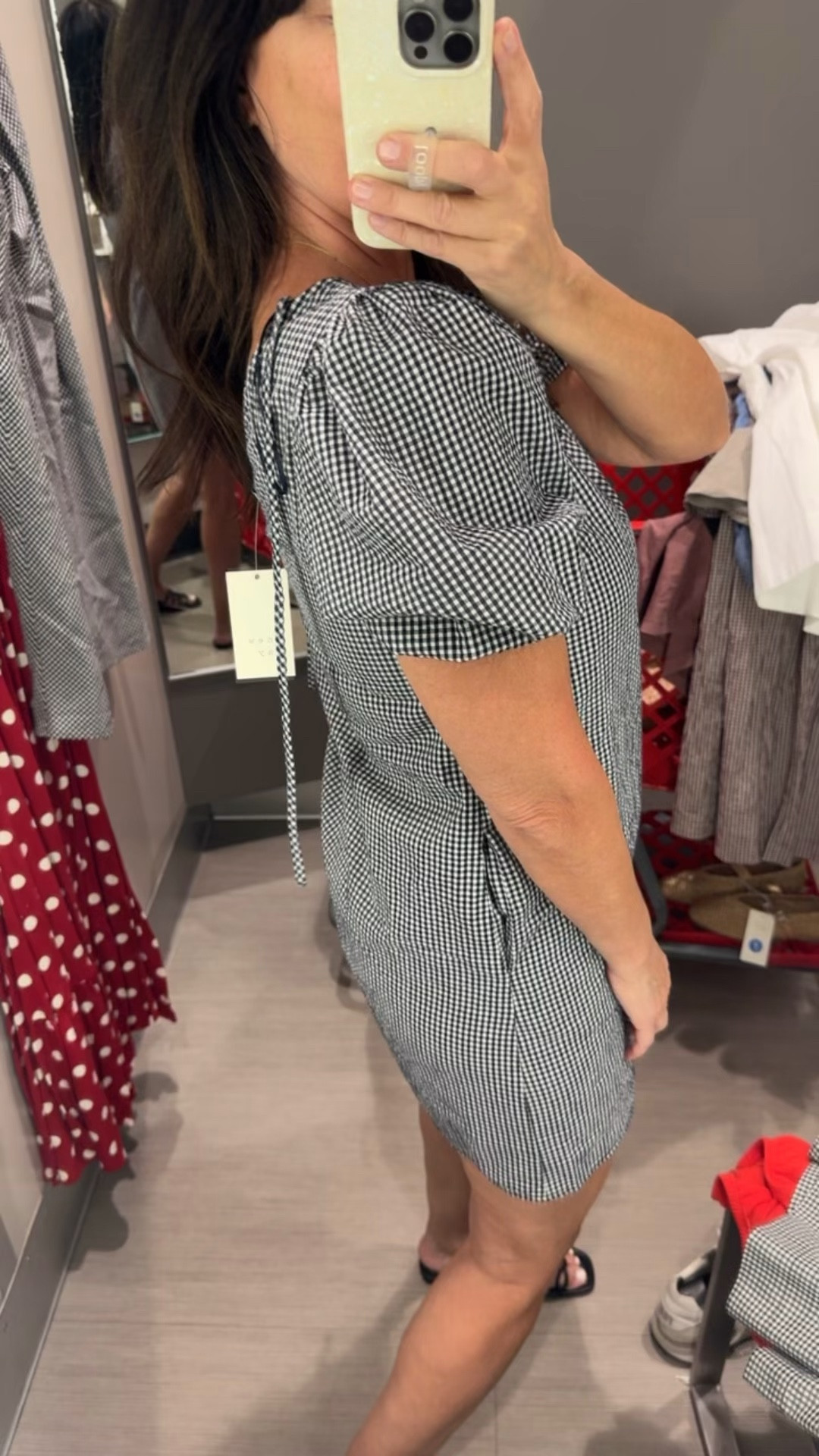 They only had xs and xl in store but had to show you this cute dress- 100% winner!!  And it has pockets!! Sold!! 
I’m ordering the small and medium 
Gingham light dress 

#LTKTravel #LTKSwim #LTKmomlife