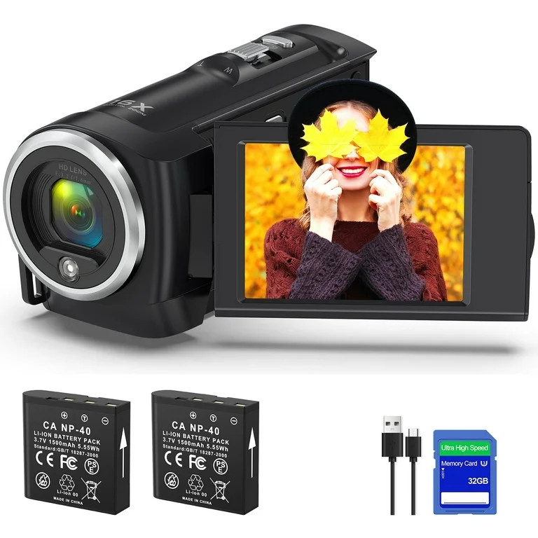SEREE Video Camera for Youtube Camcorder Film Camera QHD 2.7K 50MP Vlogging Digital Camera with 3... | Walmart (US)