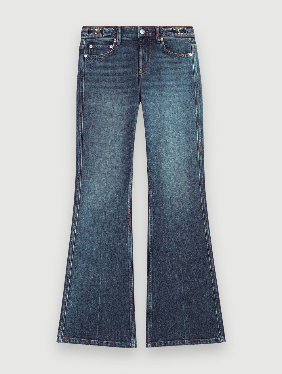 Flared jeans with horsebit detail | Maje US | Maje US
