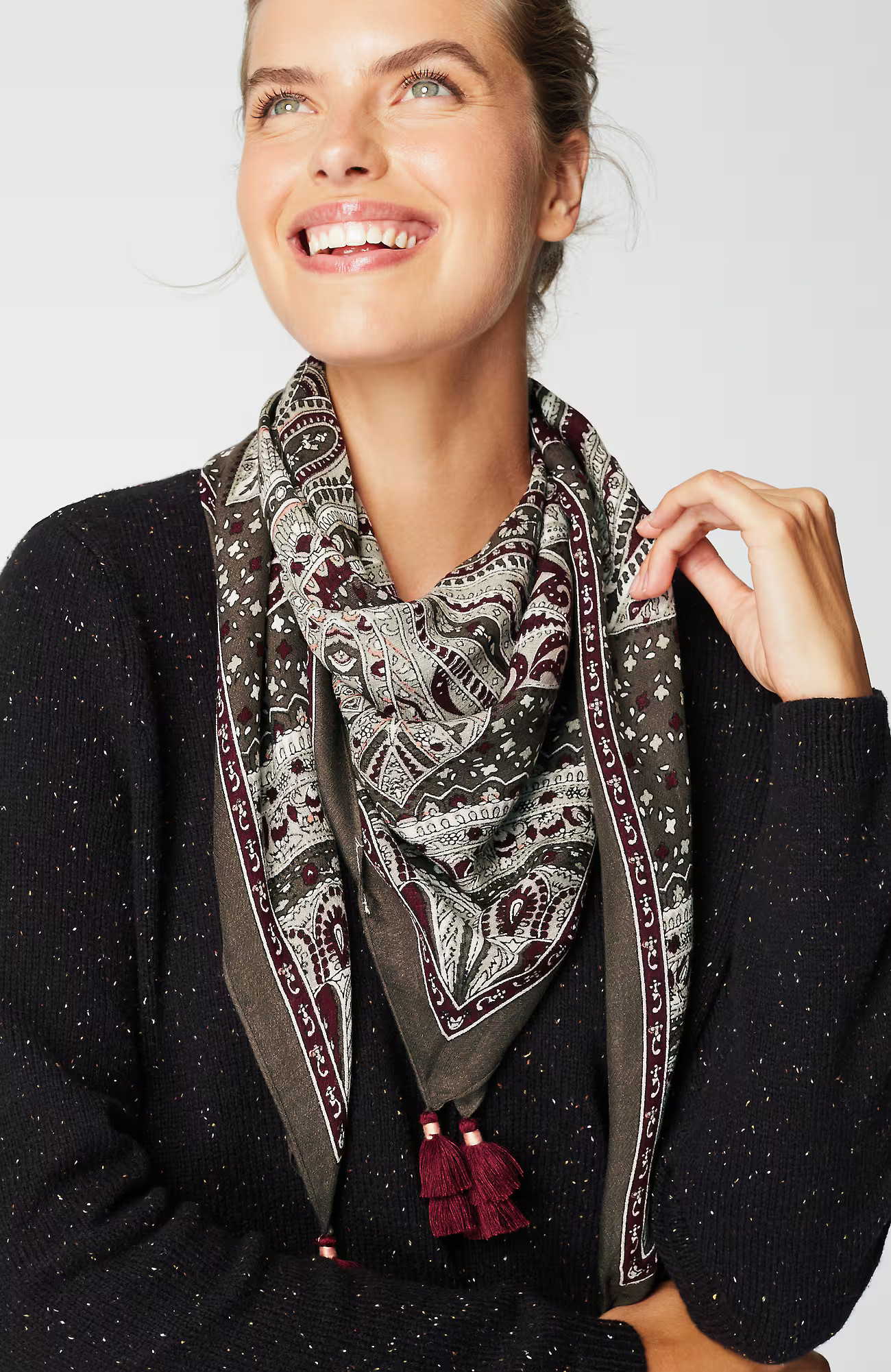 Tasseled Square Scarf | J. Jill