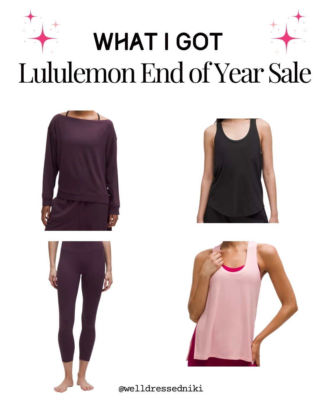 What I snagged at the #lululemon end of year sale! 

#LTKfitnessgoals #LTKActive #LTKSaleAlert