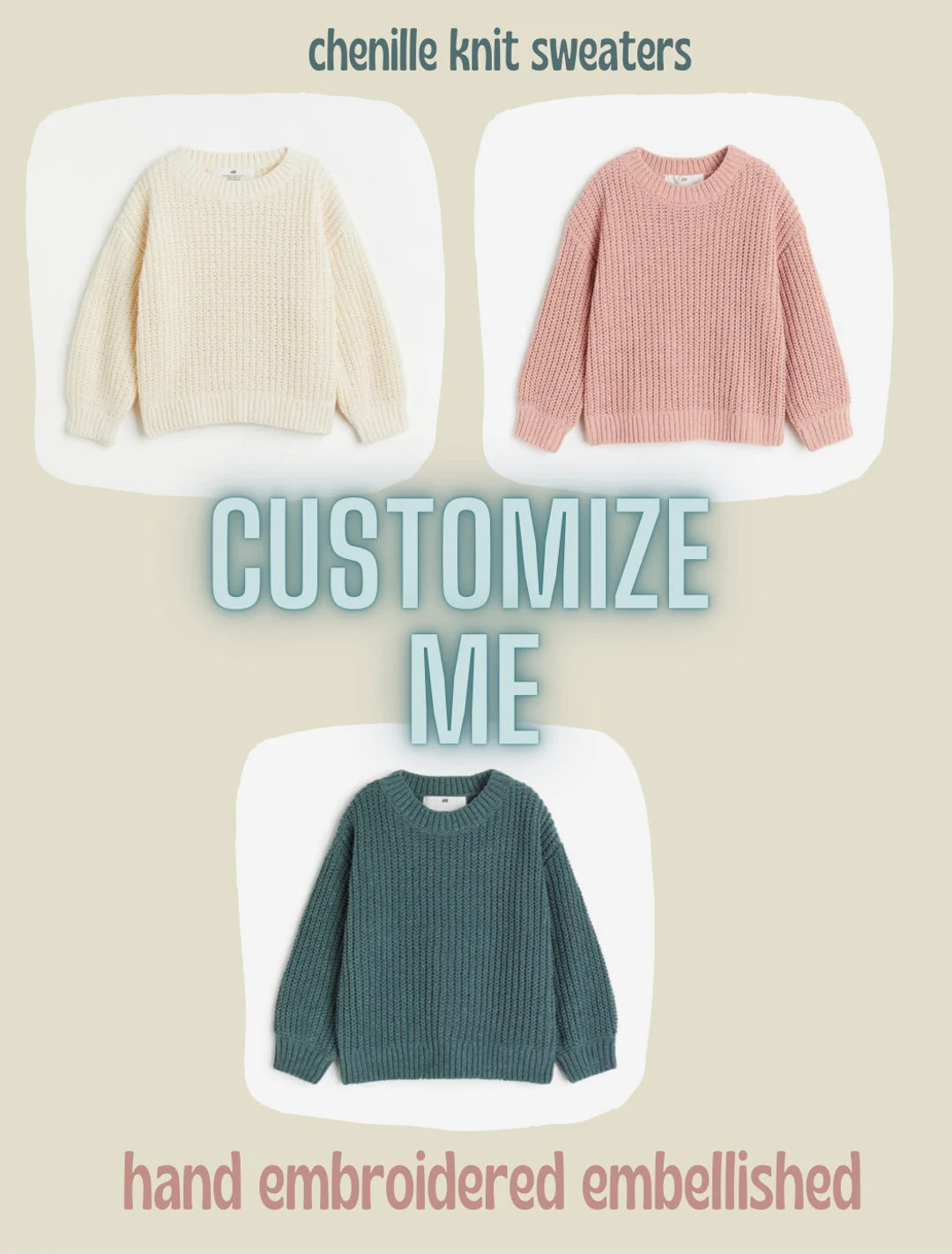 Hand Embroidered Custom Name Sweater - Etsy | Etsy (US)