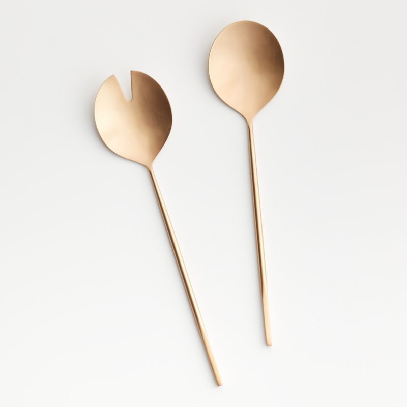 Gold Servers, Set of 2 + Reviews | Crate and Barrel | Crate & Barrel