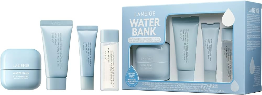 LANEIGE Water Bank Blue Hyaluronic Moisturizer: Barrier-Boosting Hydration, Squalane, Ceramide, D... | Amazon (US)