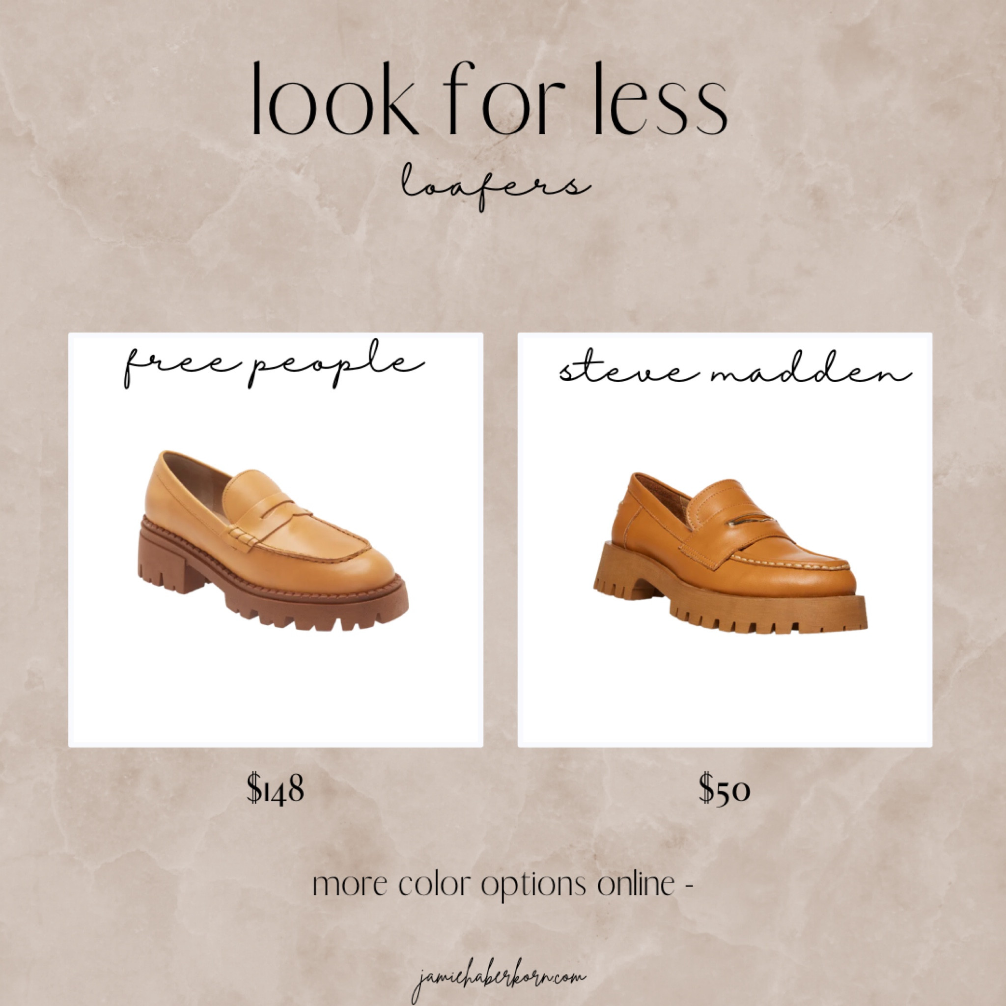 Look for less - loafer trend 


#lookforless #stevemadden #freepeople #loafer #fallshoestyle #ltksale #competition

#LTKSeasonal #LTKshoecrush #LTKsalealert