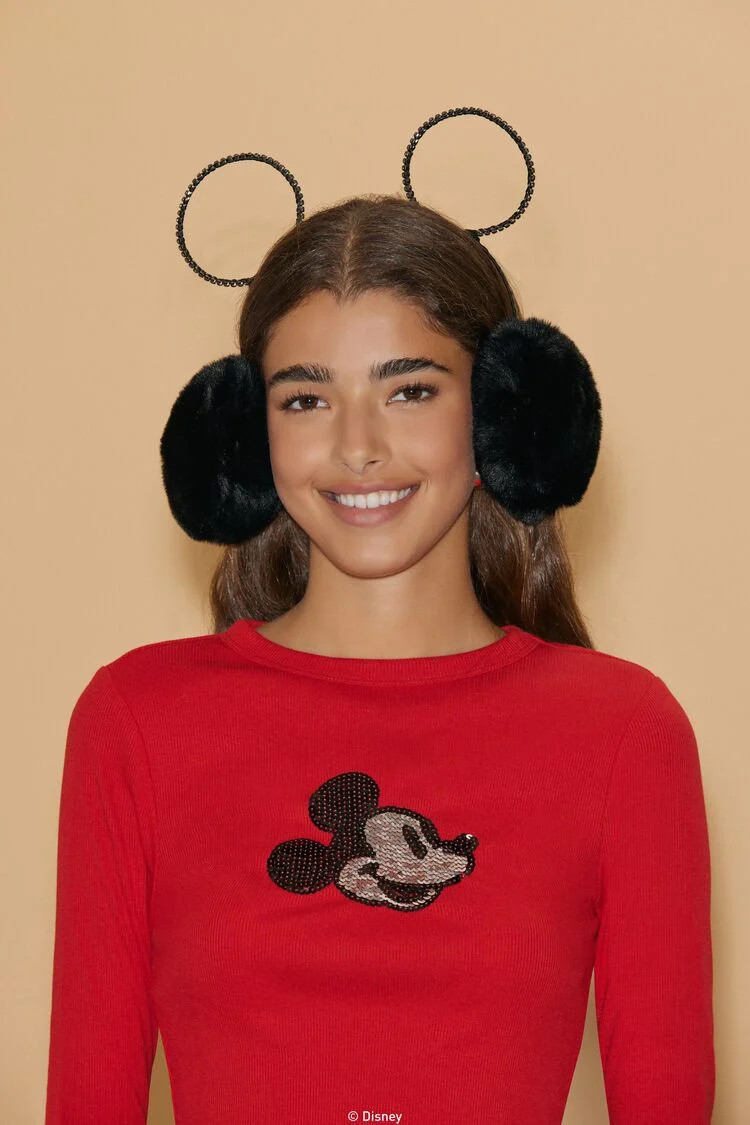 Disney Mickey Mouse Earmuffs in Black | Forever 21