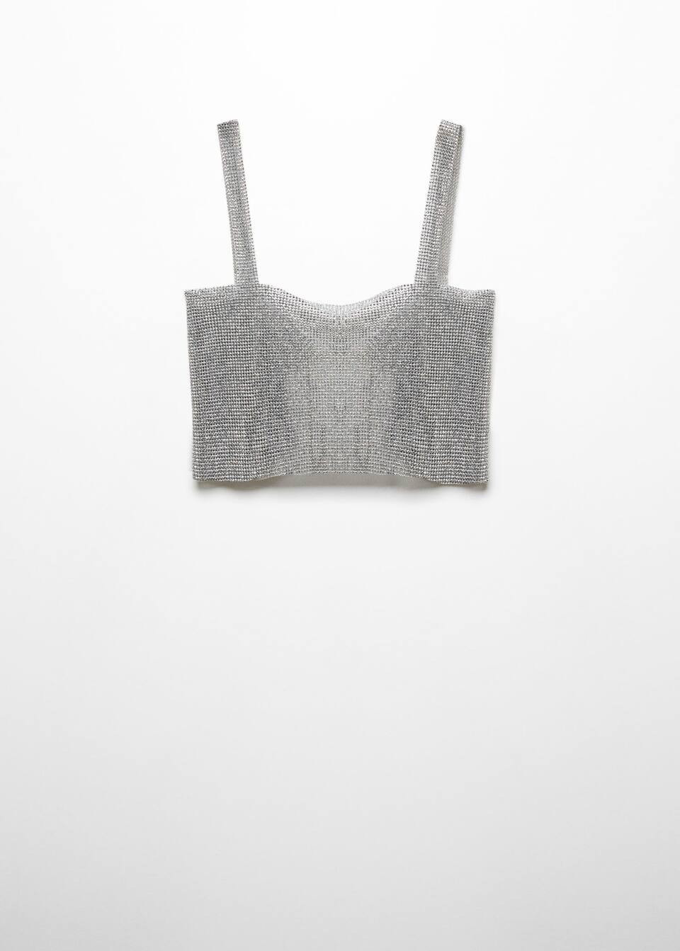 Top maille filet cristaux -  Femme | Mango France | MANGO (FR)