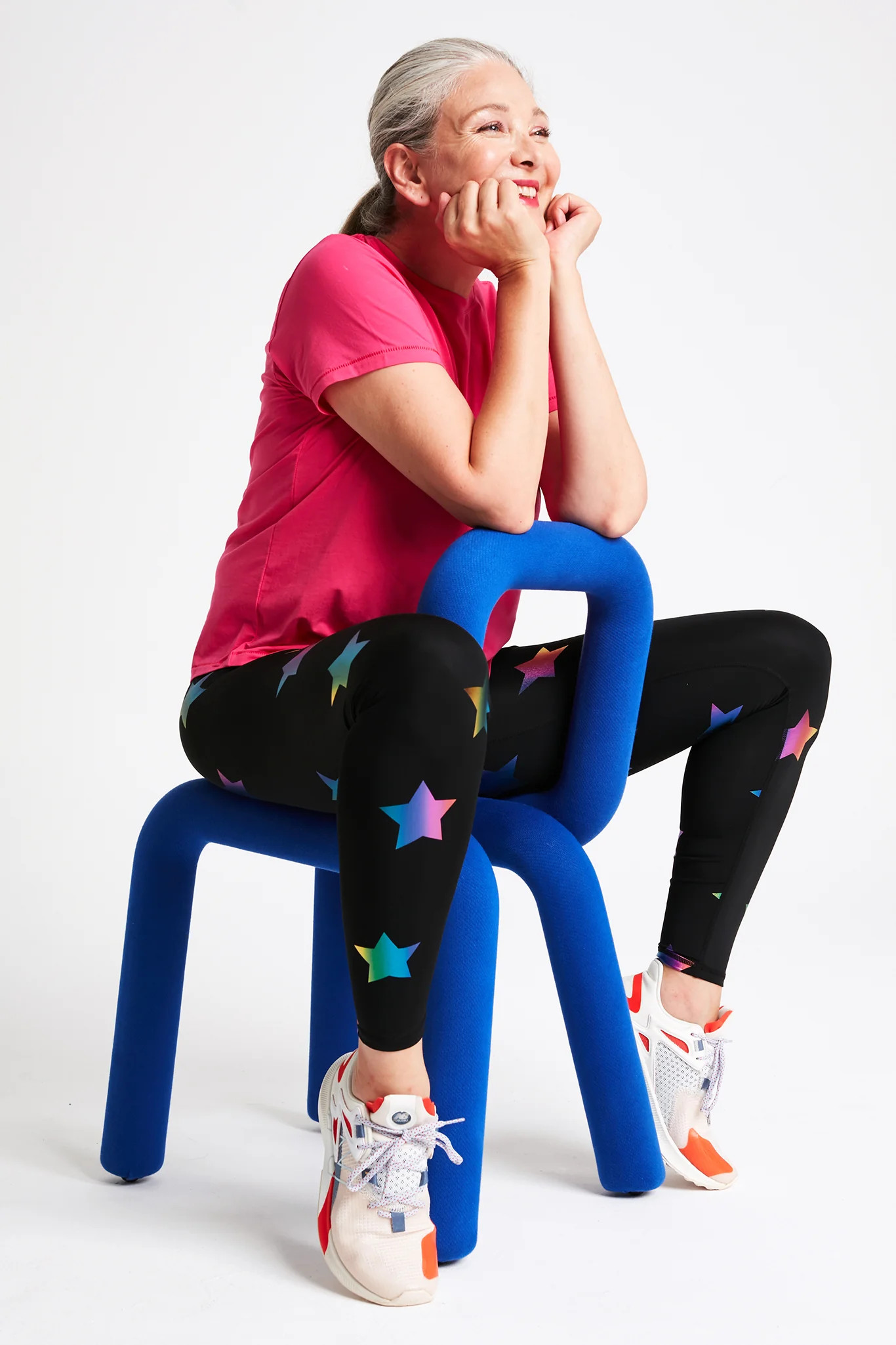 Black Rainbow Star Foil UpLift Leggings | Terez