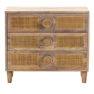 Lacuna 3 Drawer Chest - 34"H x 29.5"W x 16"D - 34"H x 29.5"W x 16"D - Tan - Wood | Bed Bath & Beyond