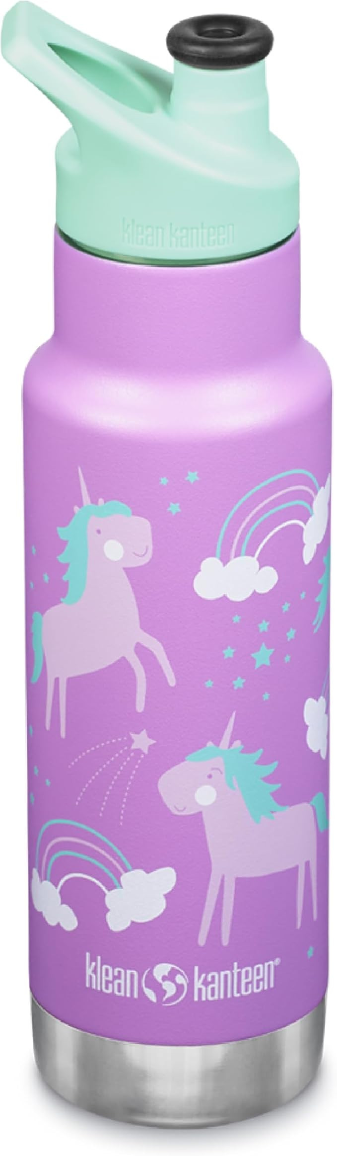 Klean Kanteen Vac Kid Classic Narrow 12oz Stainless Steel (w/Sport Cap) Unicorns | Amazon (US)
