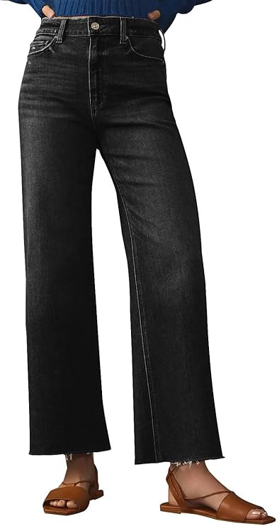 KUNMI Jeans for Women Wide Leg Baggy High Waist Boyfriends Straight Leg Stretchy Denim Pants Tren... | Amazon (US)