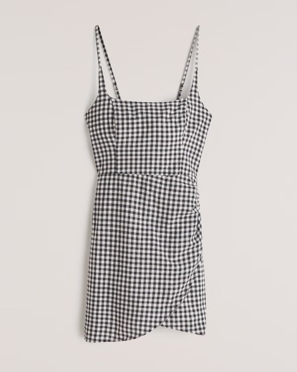 Scoopneck Wrap Mini Dress | Abercrombie & Fitch (US)