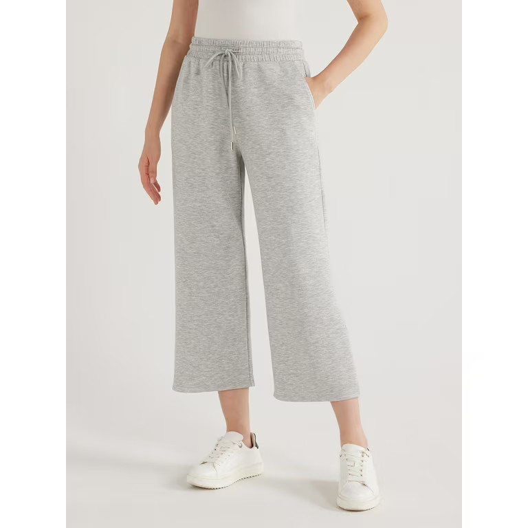 Scoop Women's Cropped Scuba Lounge Pants, Sizes XS-2XL | Walmart (US)