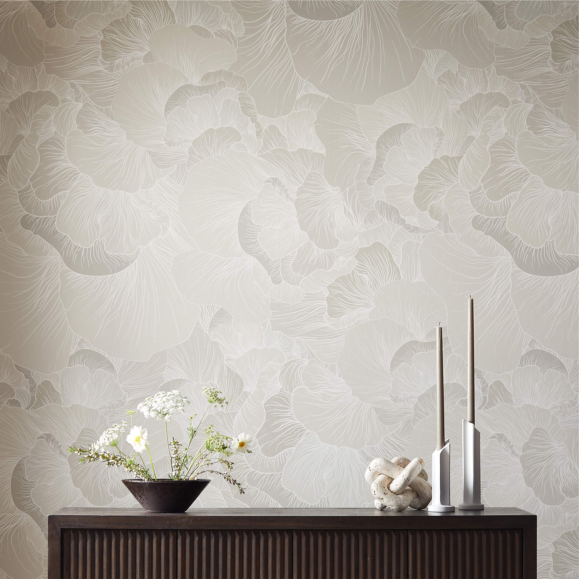 Venation Neutral Wallpaper + Reviews | CB2 | CB2