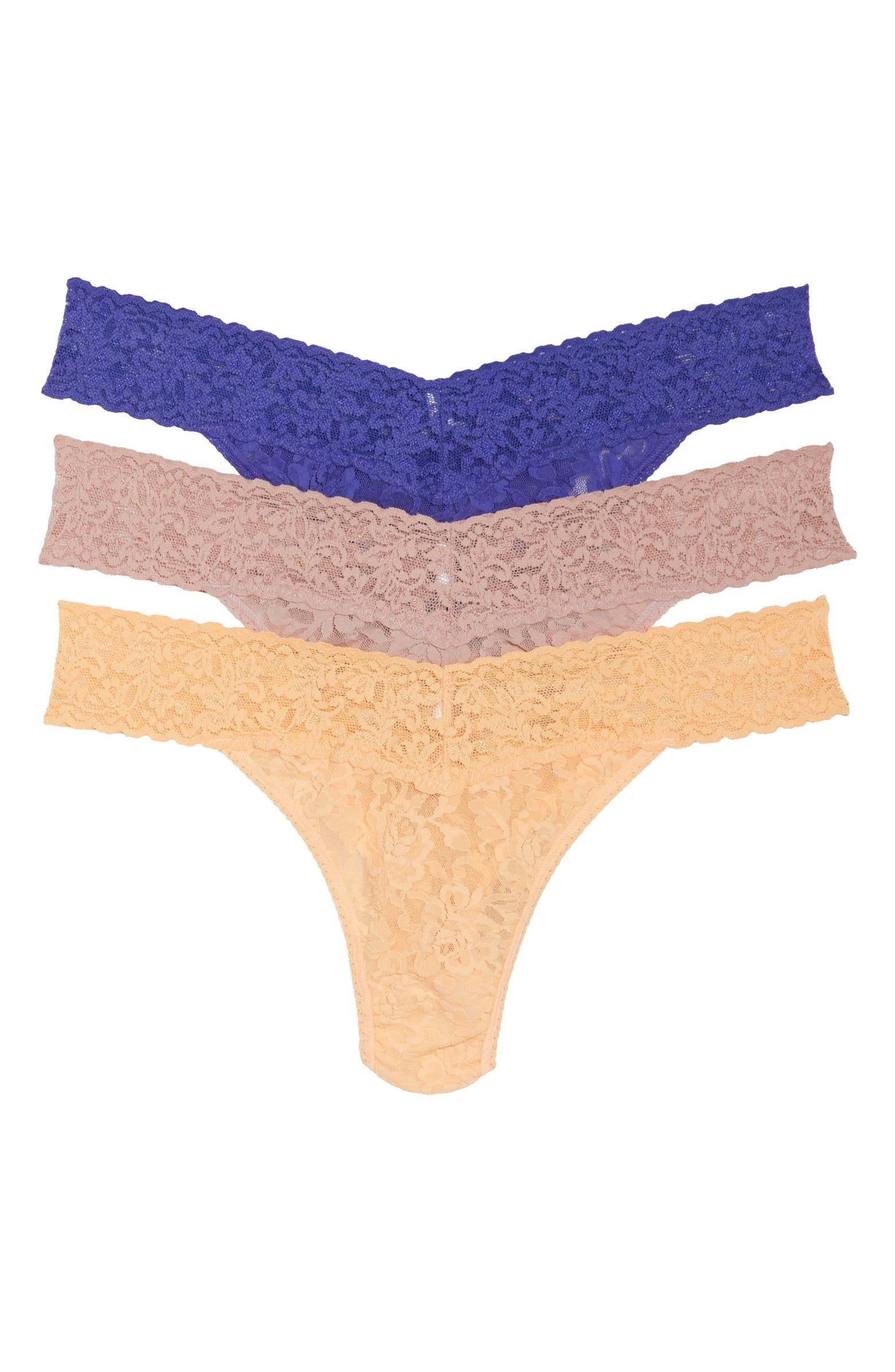 3-Pack Original Rise Lace Thongs | Nordstrom