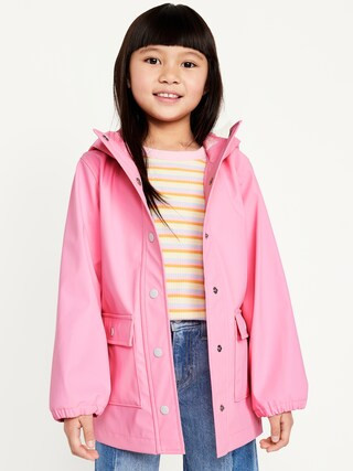 Oversized Water-Resistant Hooded Jacket for Girls | Old Navy | Old Navy (US)