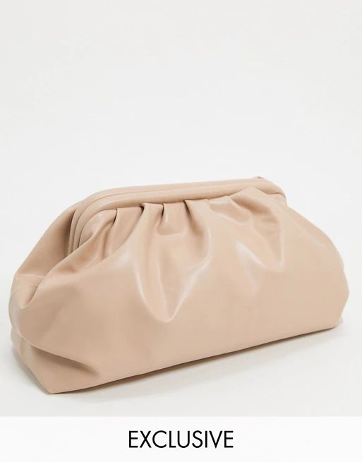 Glamorous Exclusive oversized slouchy pillow clutch bag in camel | ASOS UK